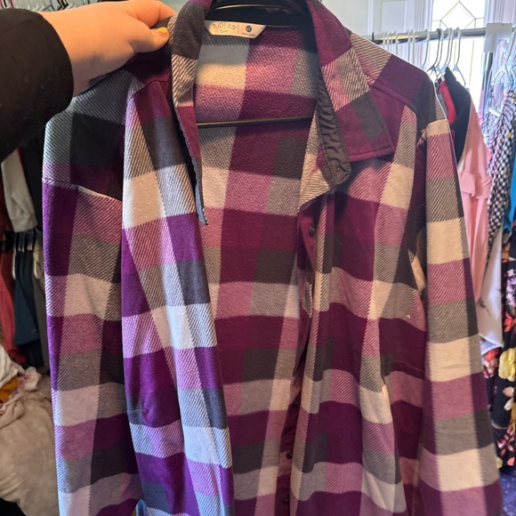 Lee Jackets & Blazers - Lee Purple Plaid Teddy Jacket